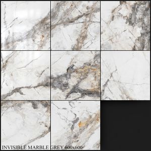 Yurtbay Seramik Invisible Marble Grey 600x600