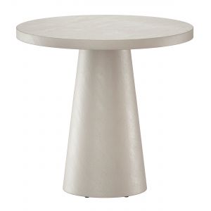 Willy White Plaster Pedestal Bistro Table