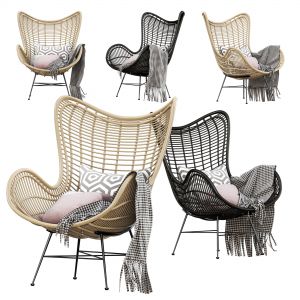 Hk Living Natural Rattan Egg Chair