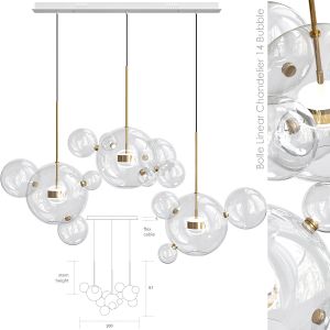 Bolle Linear Chandelier 14 Bubble