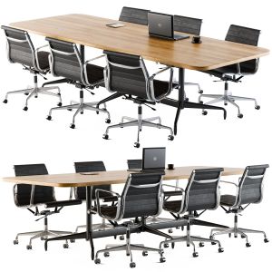 Meeting Table With Office Chair 02