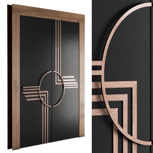 Minimal Black And Gold Door