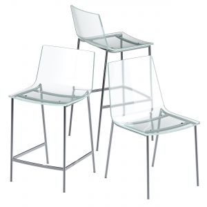 Cb2 Chiaro Clear Chair & Stool