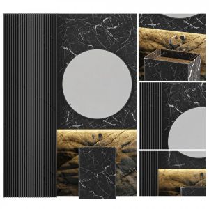 Modern - Black Marble Bathroom