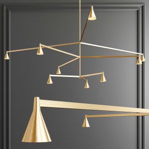 Minimalist Brass Chandelier