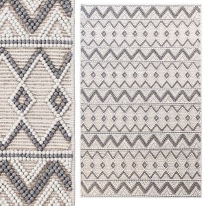 Pirlo Boho Farmhouse Wool Area Rug