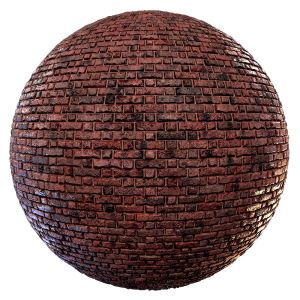 Red Grunge Brick Wall-02-PBR-2K-4K