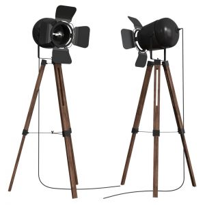 2019 Loft Natural Wood Tripod Stand Lamp