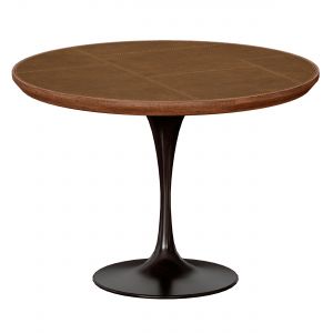 Penn Patchwork Bronze Pedestal Base Dining Table