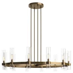 Ravelle Round Chandelier Brass