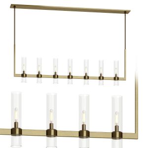 Ravelle Linear Chandelier Brass