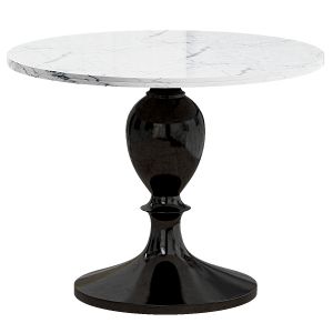 Chapman Round Marble Pedestal Dining Table