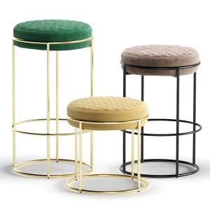 Pouffe Bar And Semi Bar Chairs Ventura By Cazarina