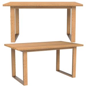 Oak Ski-leg Dining Table