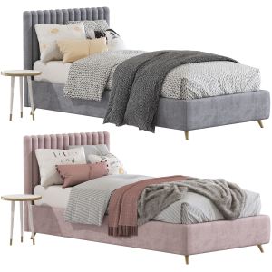 Set 225 Bed With Upholstered Headboard