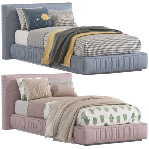 Set 227 Bed With Upholstered Headboard