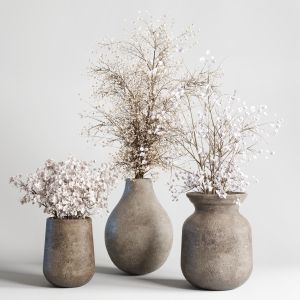 Bouquet Set Concrete Vase 19 Corona