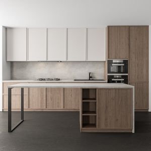 Kitchen Modern - White And Wood 44