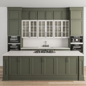 Kitchen Neo Classic Green And White - Set 36