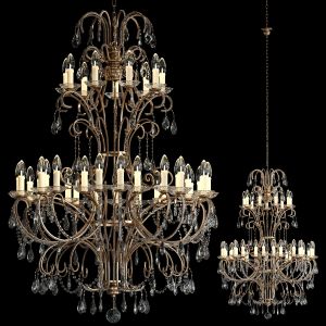 Hanging Chandelier Golden Bordeaux