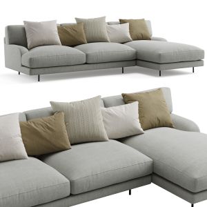 Gubi Flaneur Sofa With Chaise Longue