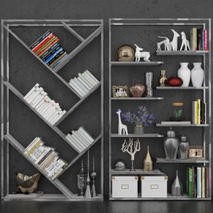 Rack With Decor, Books And Figurines