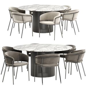 Konnie Velvet Dining Set