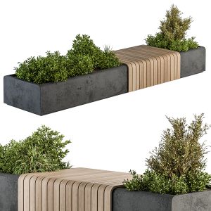 Urban Furniture / Architecture Bench With Plants13