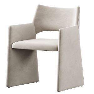 Cb2 Foley Faux Mohair Grey Dining Armchair