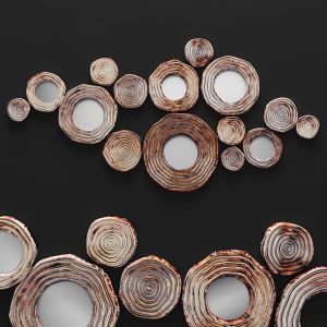 Mirror, Copper, Patina, Copper Decor, Disk, Wall