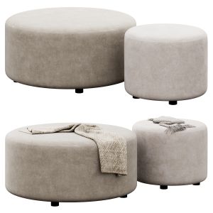 Block Party Round Ottoman By Poppin