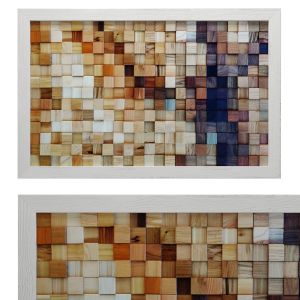 Mosaic, Wooden, Picture, Bars, Timber, panel