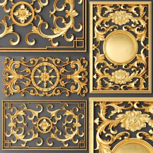 Set, Lattices, Classics, Stucco Molding, Rosette