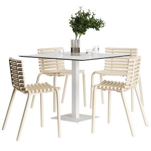 Mona Table And Tuba Chairs Dining Set