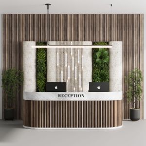 Reception Desk And Wall Decor - Office Furniture 1