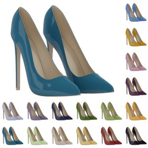 Lacquered Ladies High-heeled Shoes