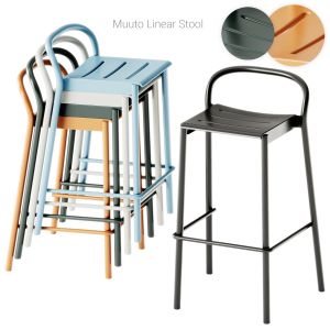 Muuto Linear Steel Bar And Counter Stool