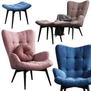 Kare / Vicky (chair With Pouf)