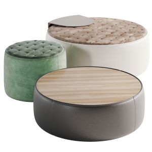 Clip Set Round Pouf