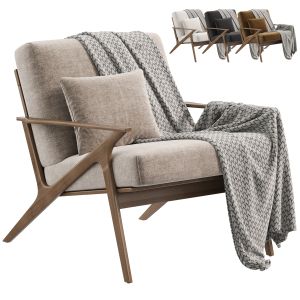 Cavett Wood Frame Armchair By Crate & Barrel