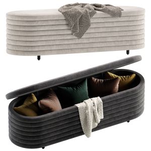 Rialto Pewter Storage Bench By Cb2 6 Color Version