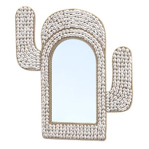 The Cactus Sea Shell Mirror White Bazar Bizar