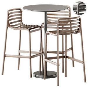 Linear Steel Cafe Table By Muuto And Doga Bar Stoo