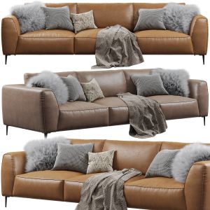 Chateau D`ax - Dudy (3-seat Leather Sofa)