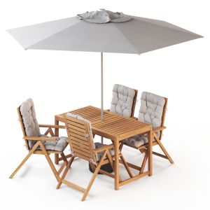 Nammaro Table + 4 Reclining Chairs And Umbrella Ik