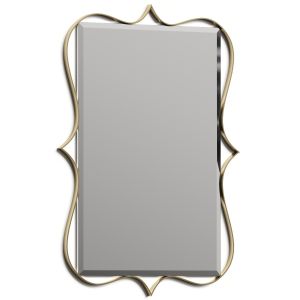 Cb2 Ruban Polished Brass Wall Mirror