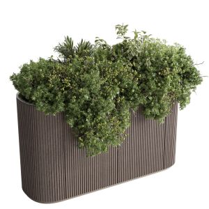 Wooden Box Plants On Stand - Set Indoor 383 Marble