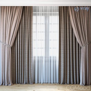 Curtains With Tulle Set 04