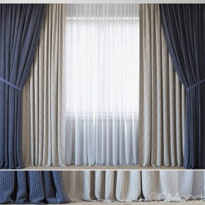 Curtains With Tulle Set 3 In 1