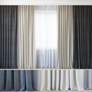 Curtains With Tulle Set 07